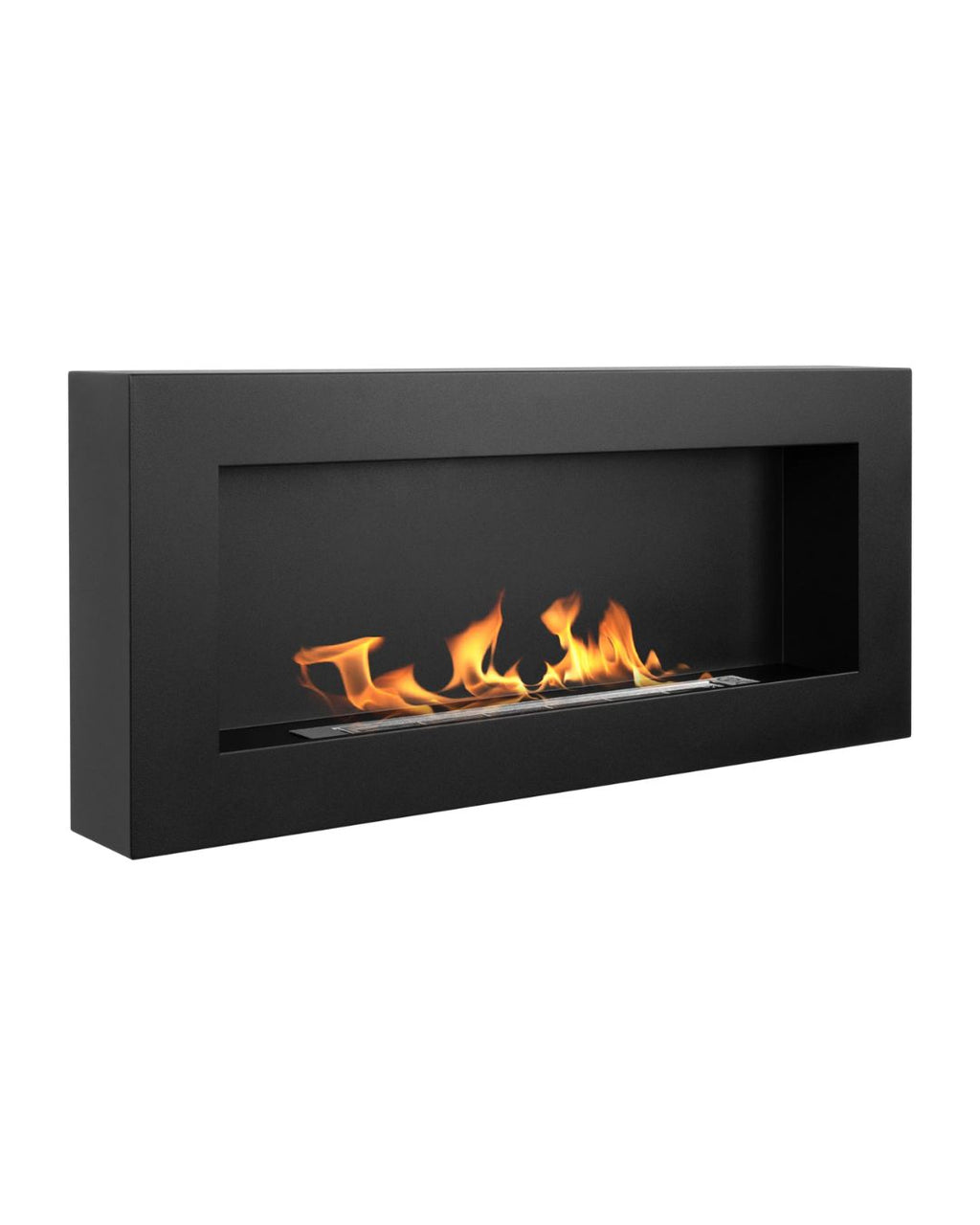 Væghængt Biokamin 900×400 Box – Minimalistisk Design med Glasglas