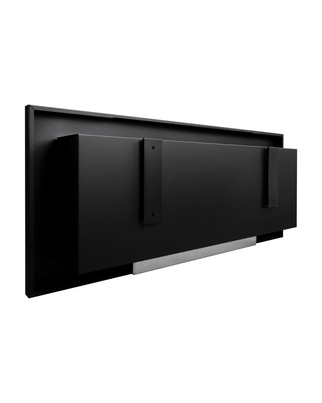 Biopejs 900x400 SLIM – sort struktureret med glas