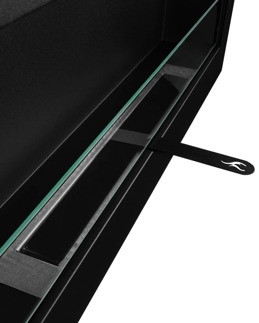 Biopejs BOX 900x400 – sort med glas